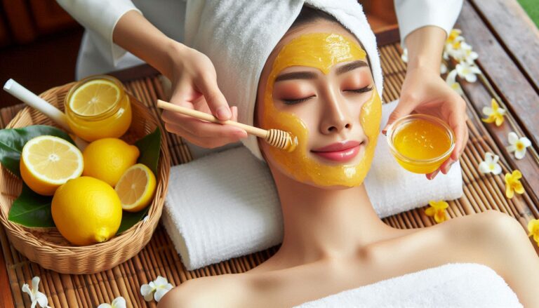 aloukika-face mask-lemon-honey-clear skin-glass skin